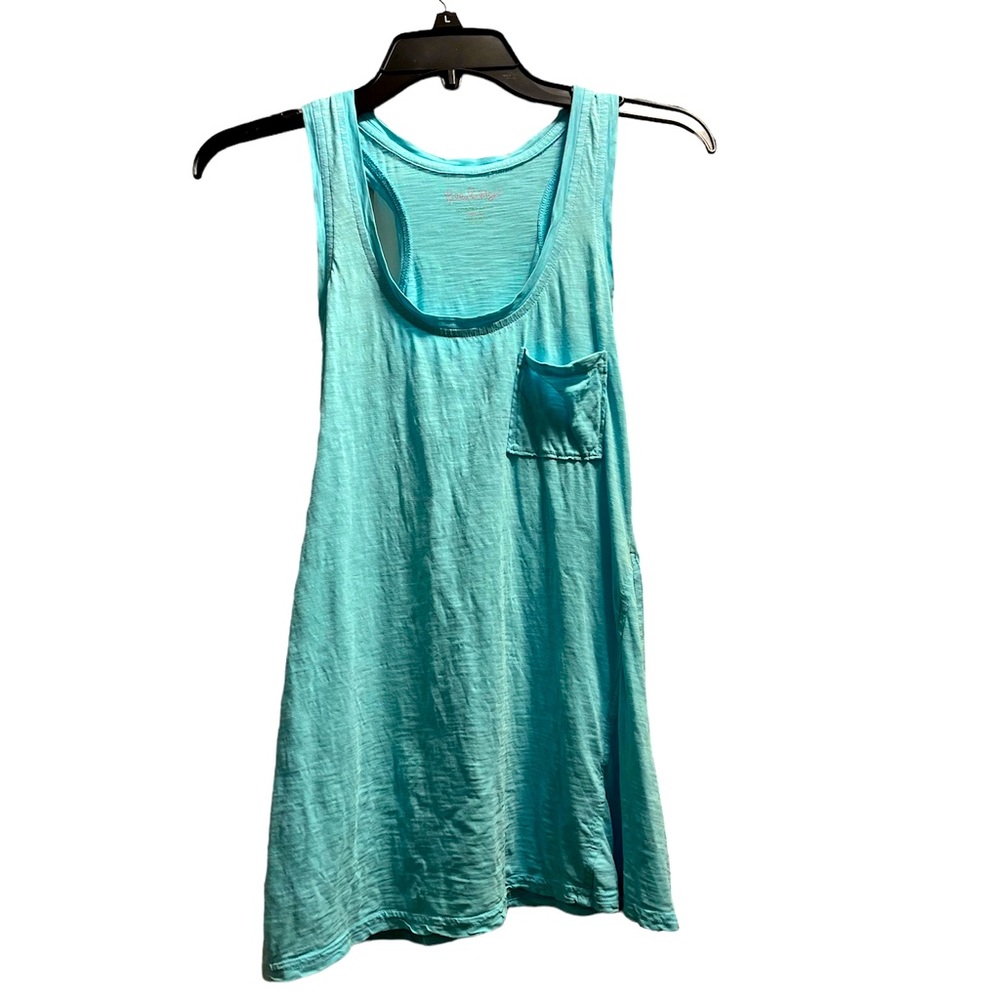 Lilly Pulitzer Turquoise Pima Cotton Tank XS Sleeveless